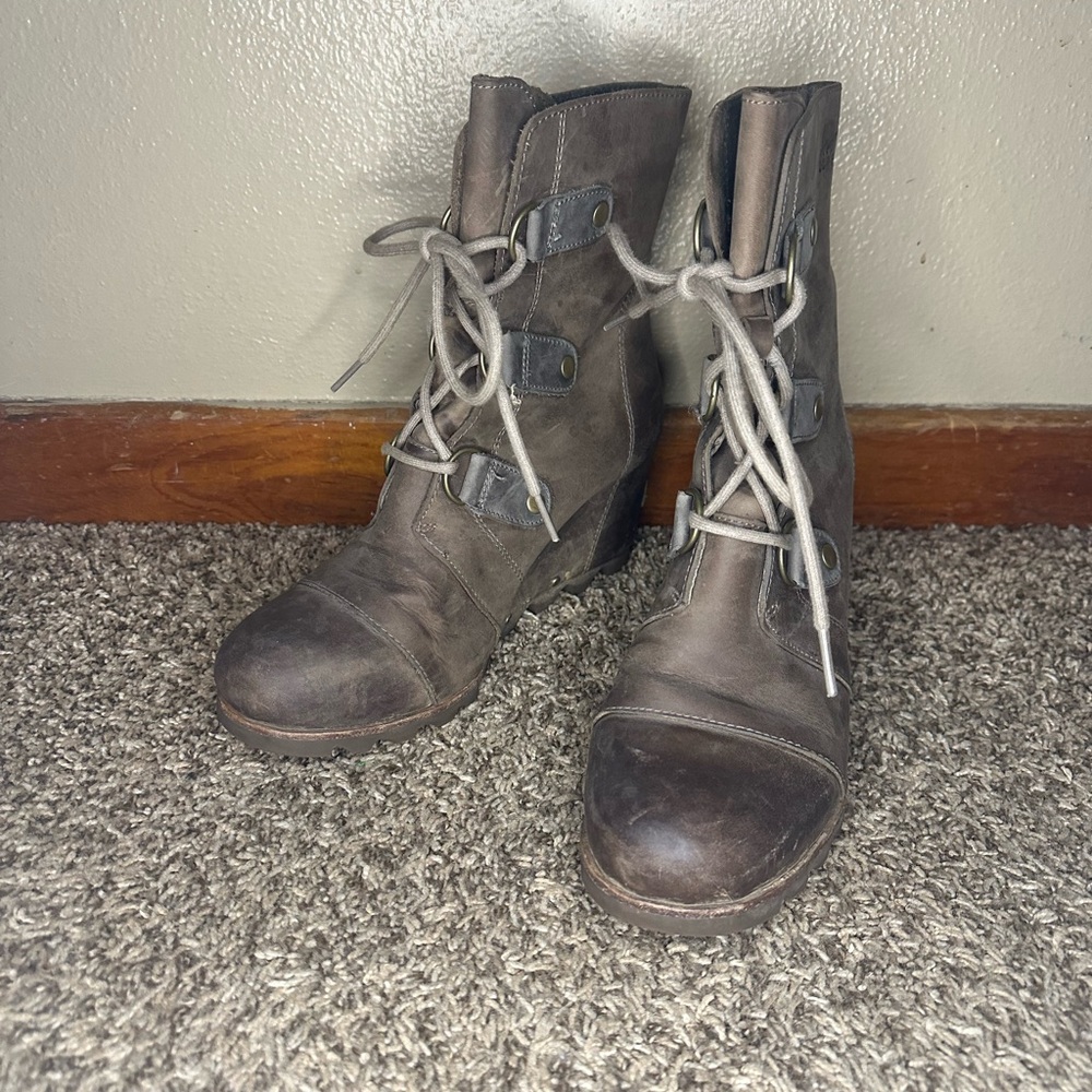 Sorel Dark Brown Combat Boots